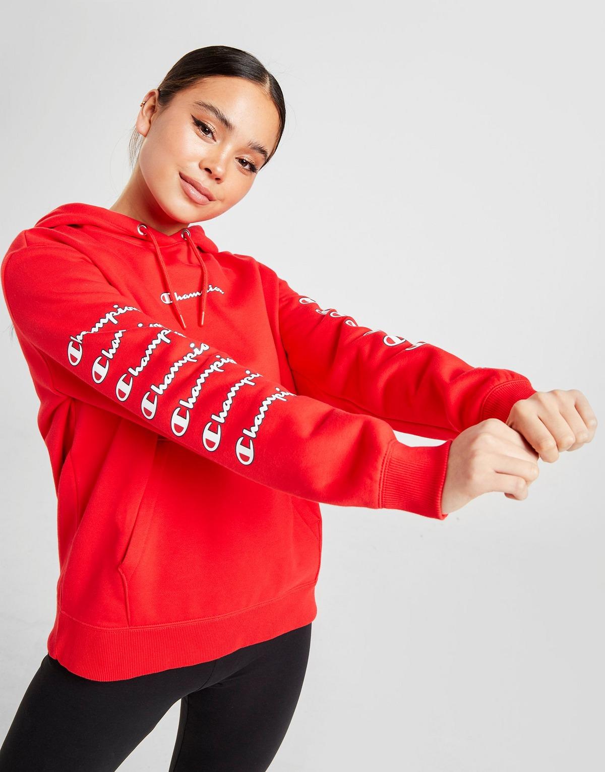 Champion repeat logo hoodie sale