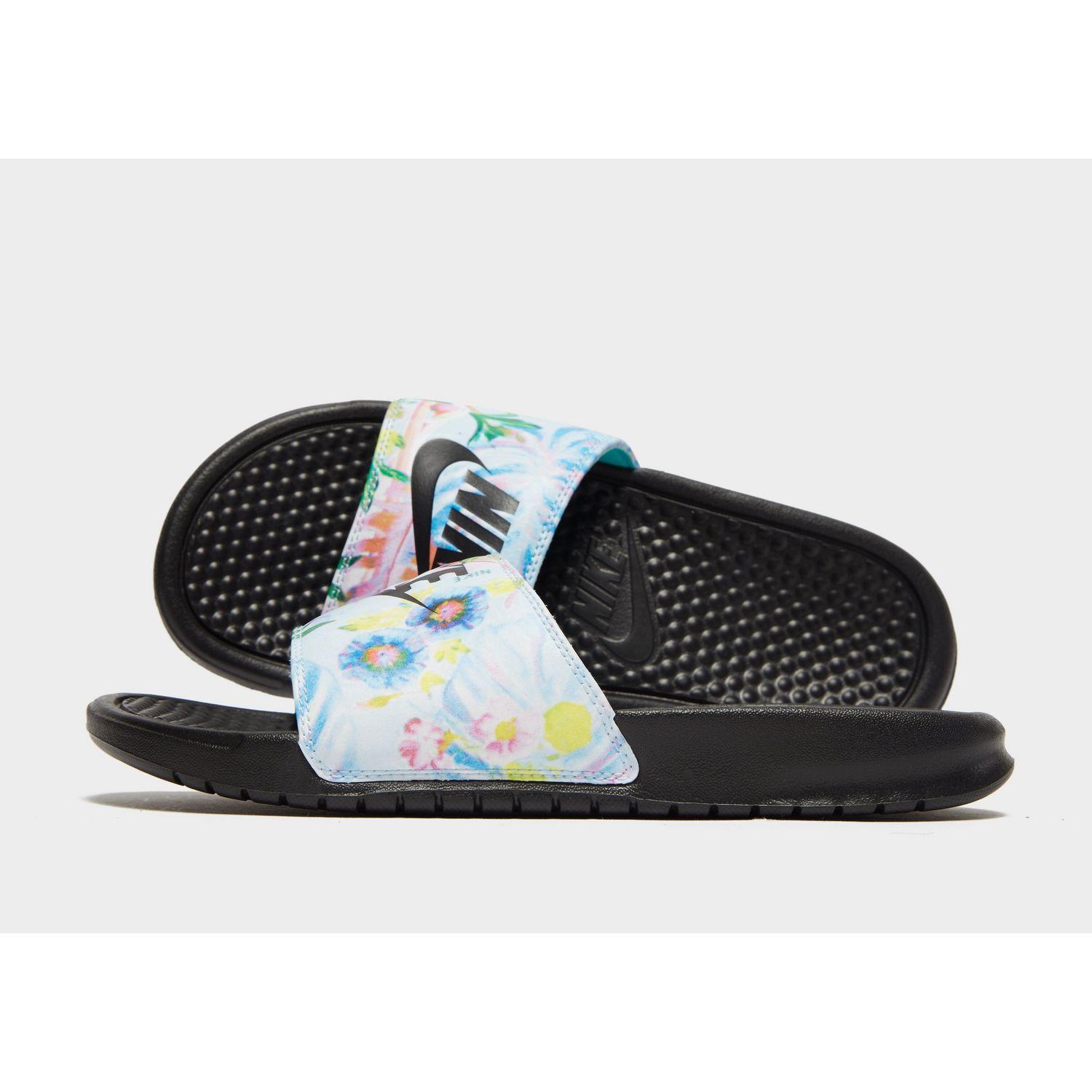 nike benassi slides just do it print