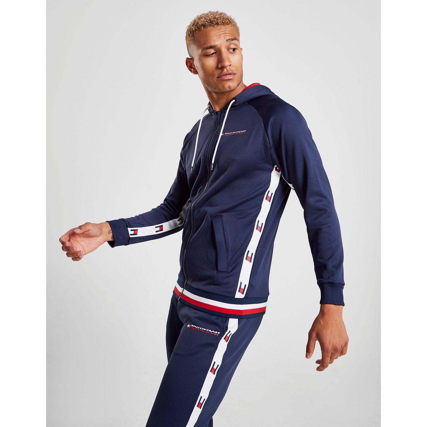 Tommy Hilfiger Synthetic Tape Flag Cuffed Track Pants in Navy/White/Red ...
