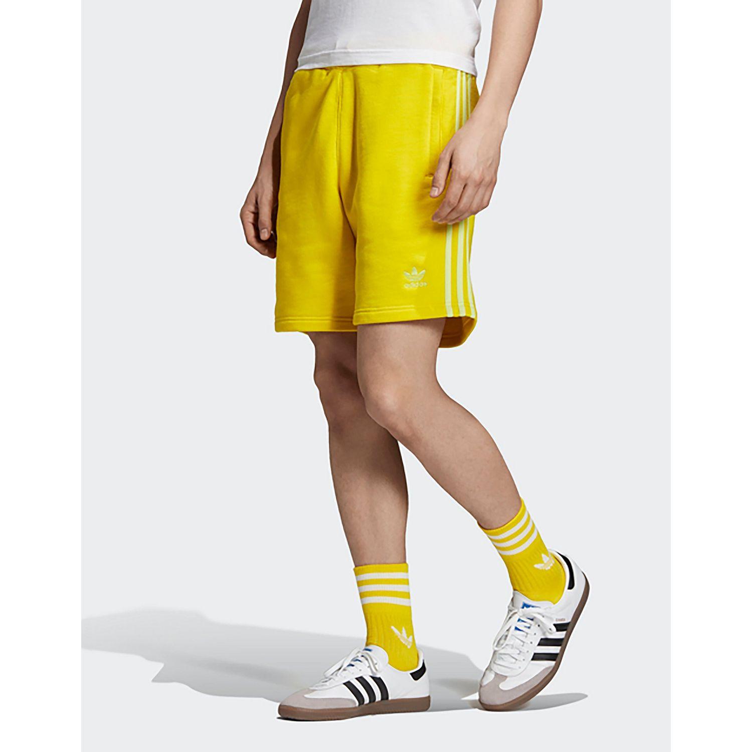 adidas 3 stripes shorts yellow adidas 3 stripes shorts yellow