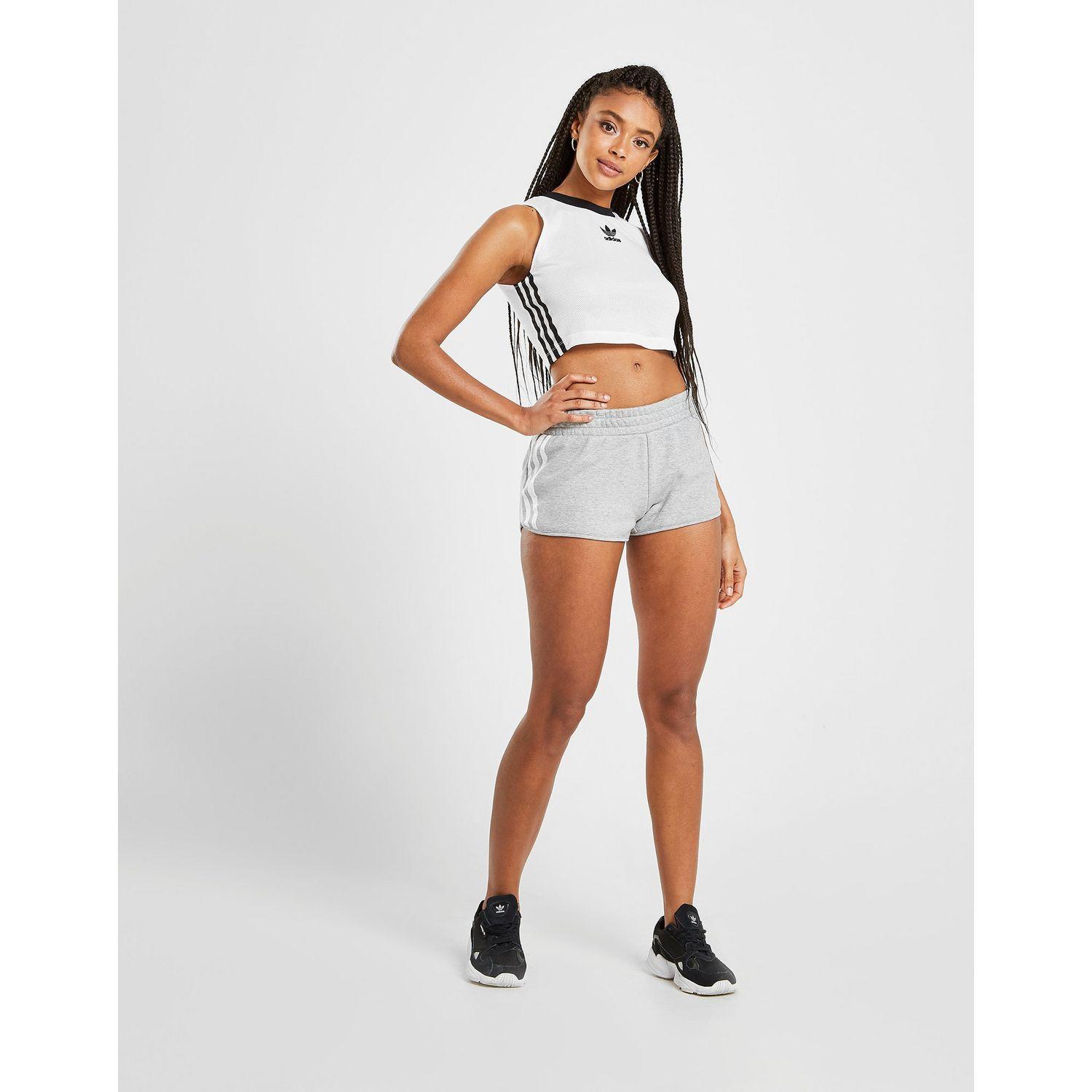 adidas 3 stripes french terry shorts