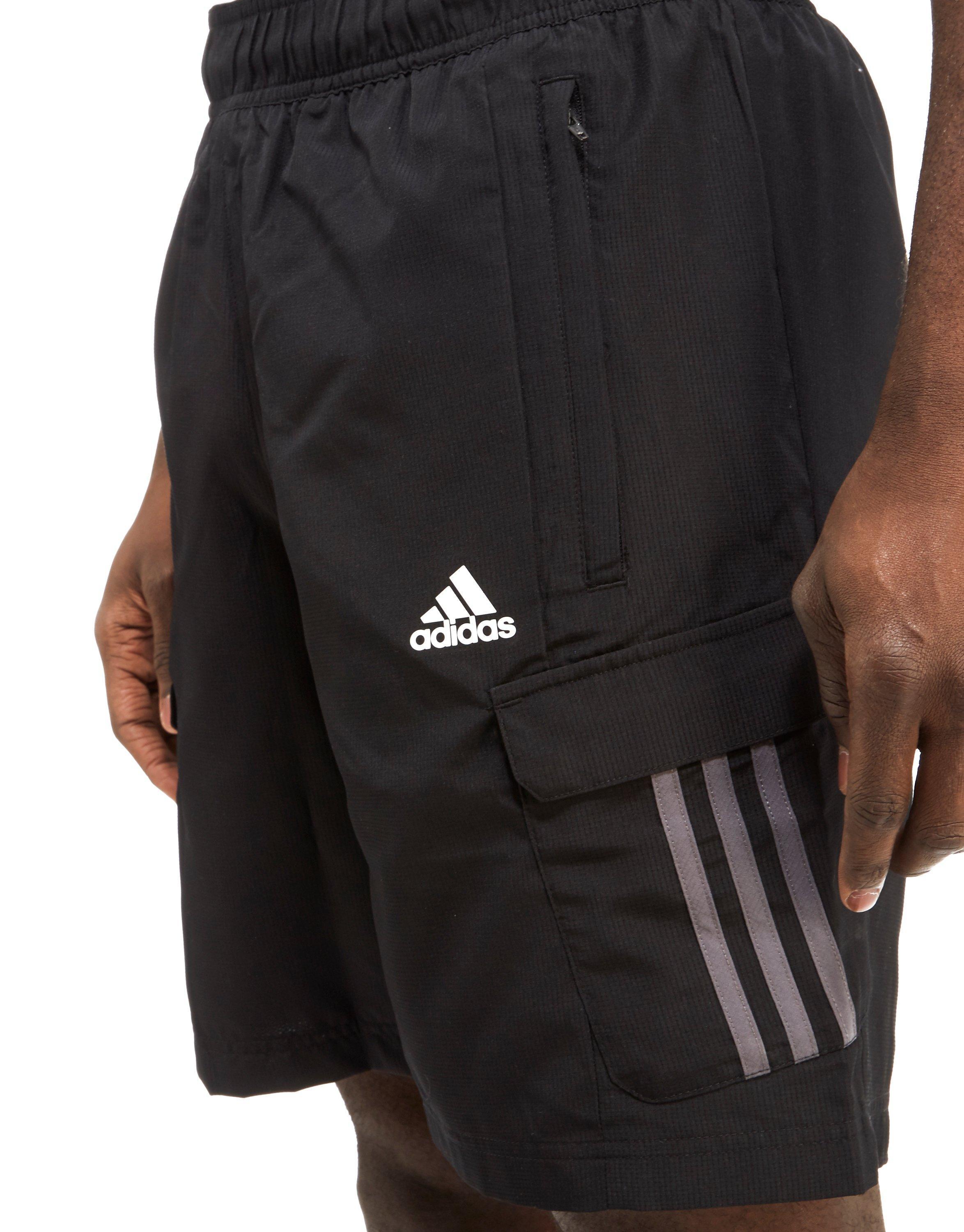 adidas Synthetic Cargo Shorts in Black/Grey (Black) for Men - Lyst