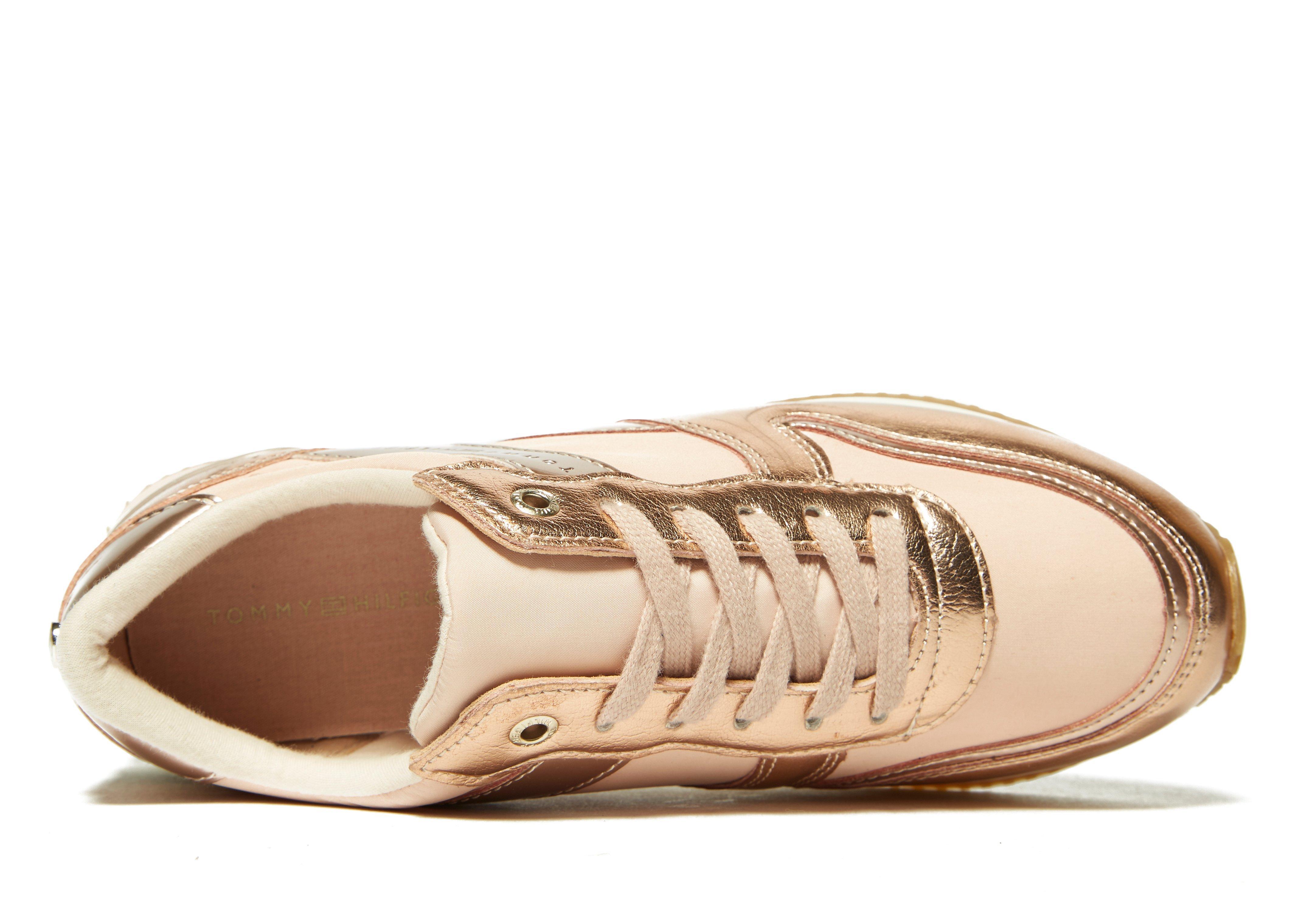 tommy hilfiger rose gold sneakers