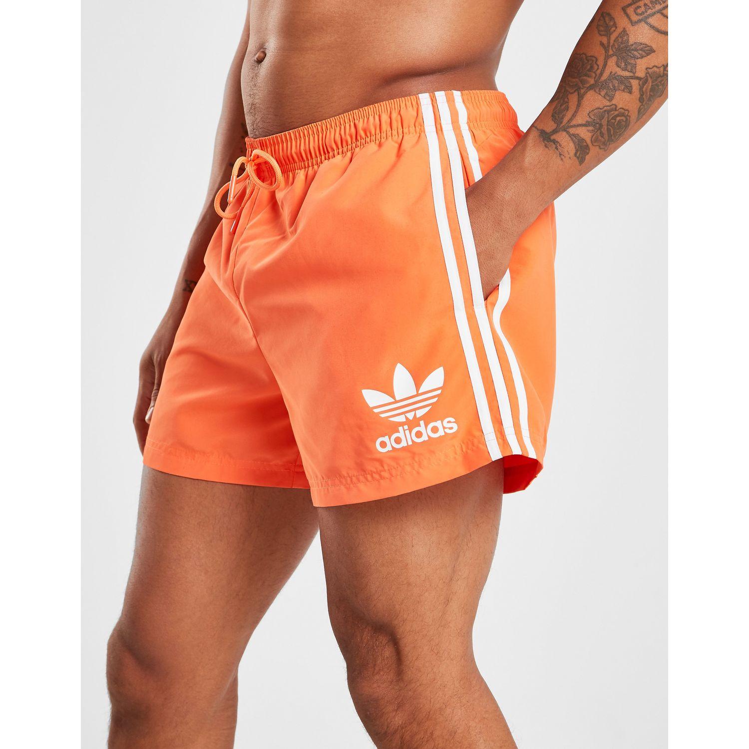 adidas swim shorts orange