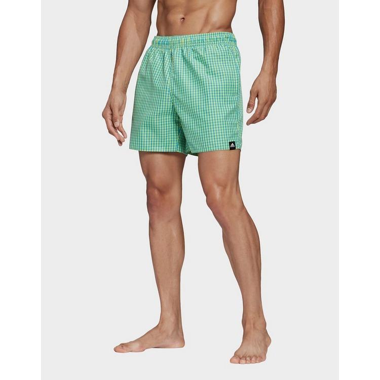 adidas check swim shorts