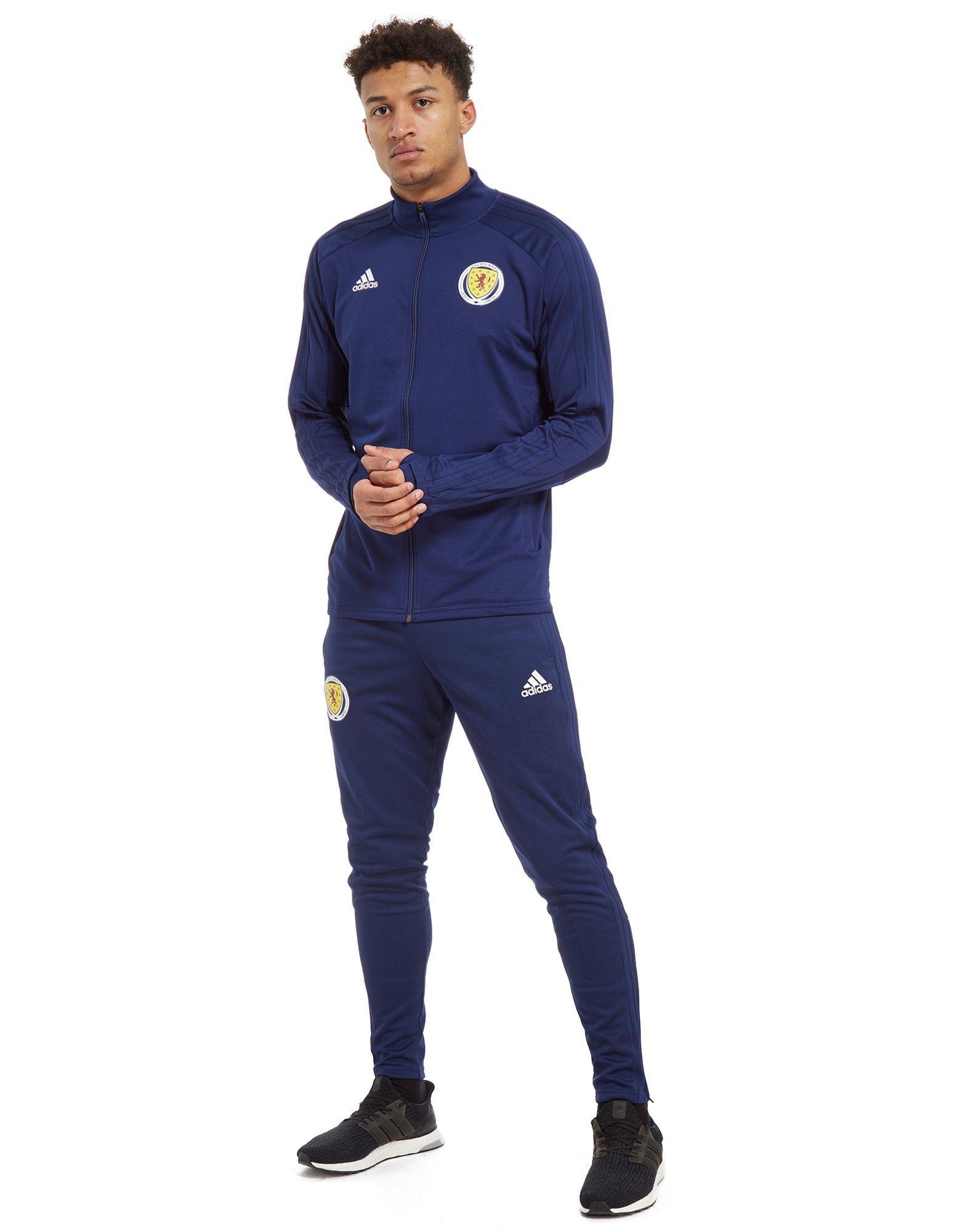 adidas Synthetic Scotland Fa 2018 Full Zip Track Top in Blue for Men - Lyst