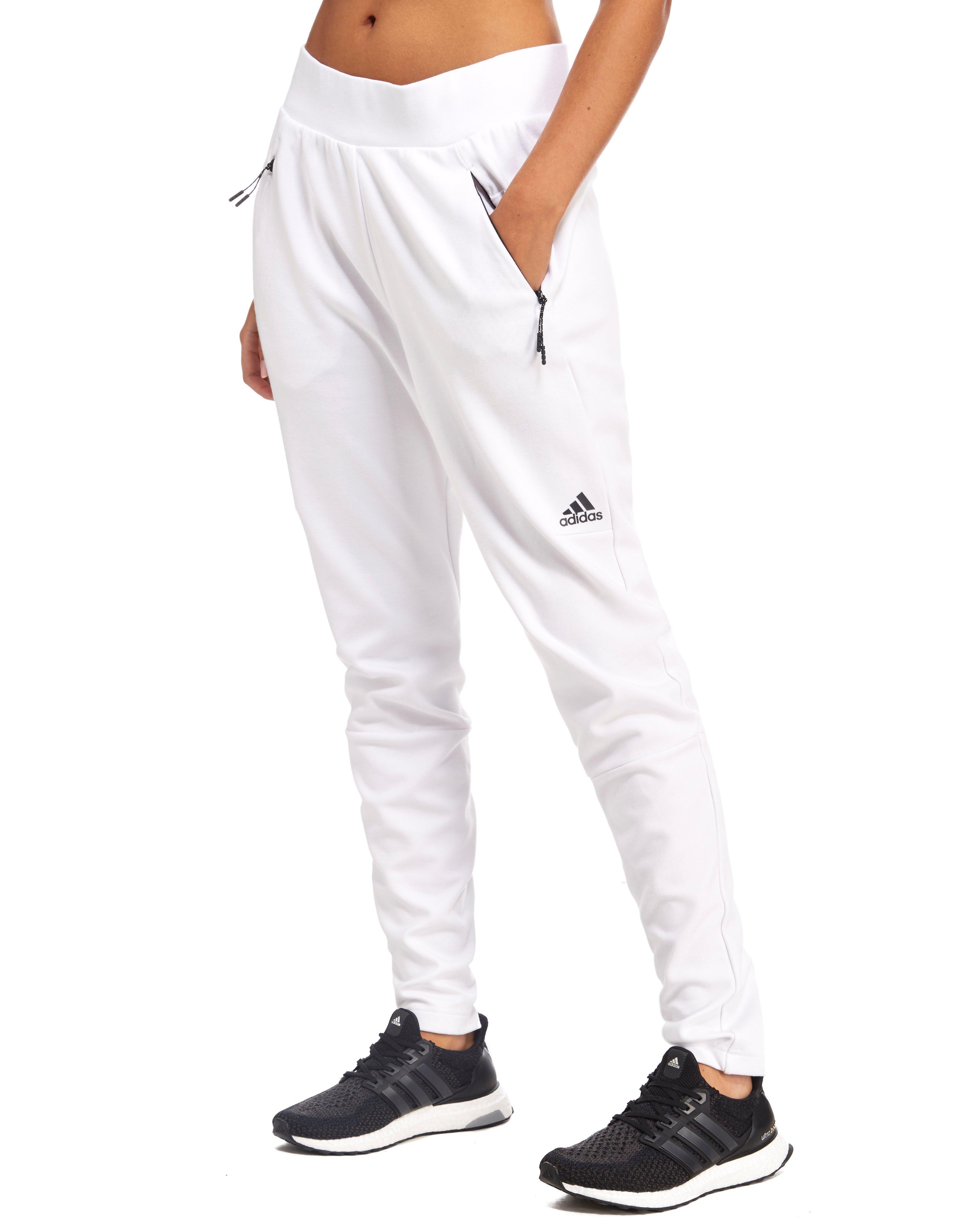 Adidas Synthetic Z N E Tapered Pants In White Lyst Adidas Synthetic Z N E Tapered Pants In White Lyst