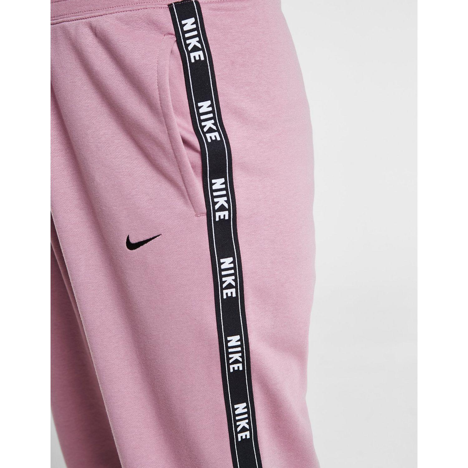 Nike Tape Fleece Joggers in Pink/Black (Pink) - Lyst