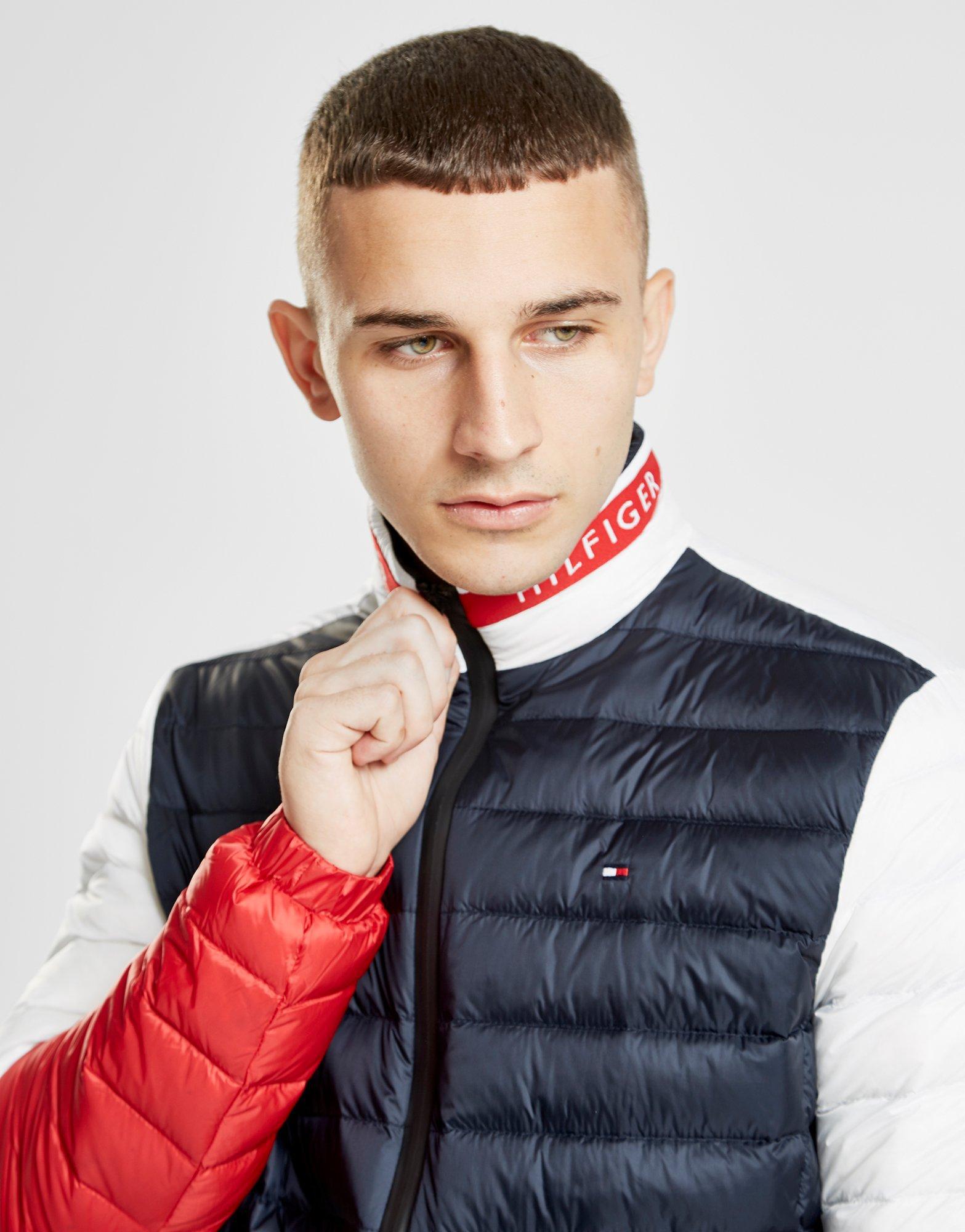 tommy hilfiger colour block bubble jacket