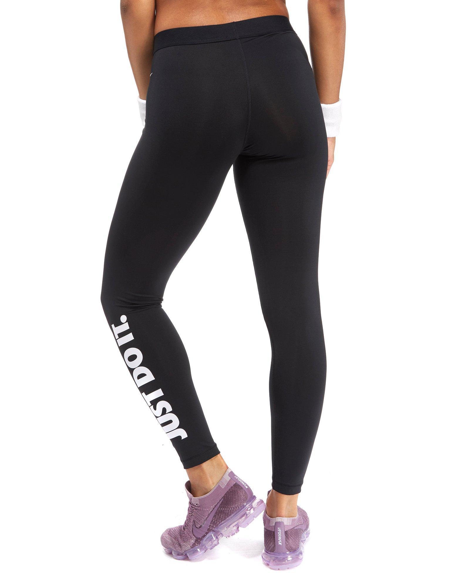 Nike Synthetic Pro Just Do It Tights in Black - Lyst