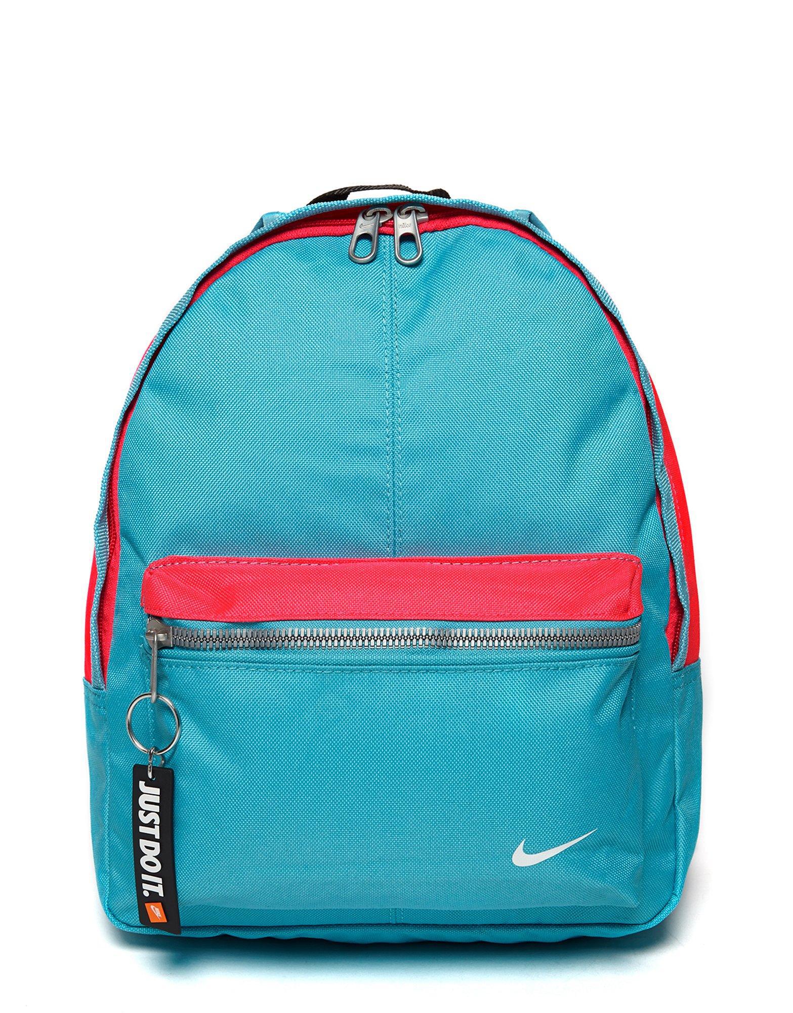 blue and pink nike backpack