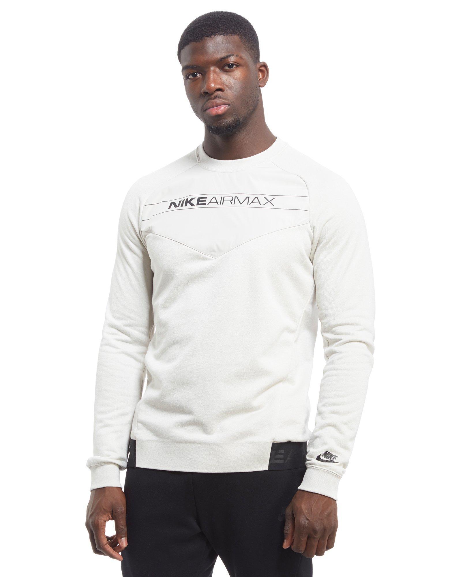 Nike Cotton Air Max Sweatshirt in White 