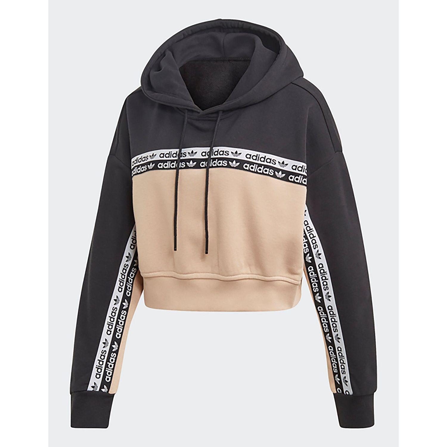 black cropped adidas hoodie