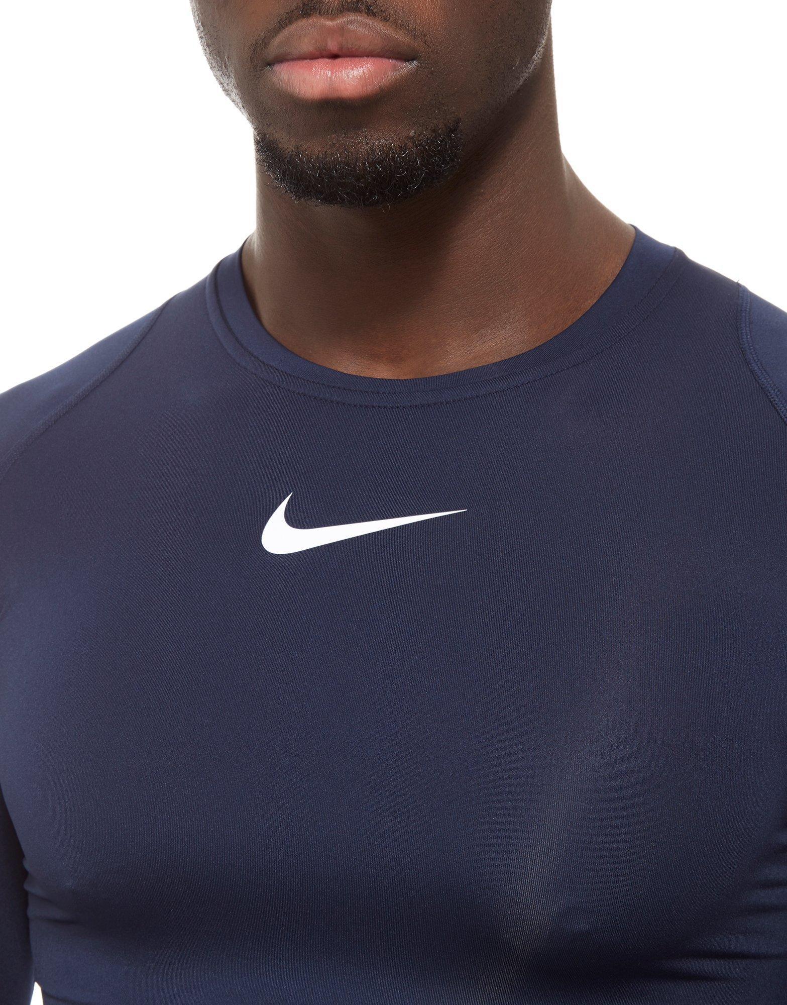 nike navy compression shirt