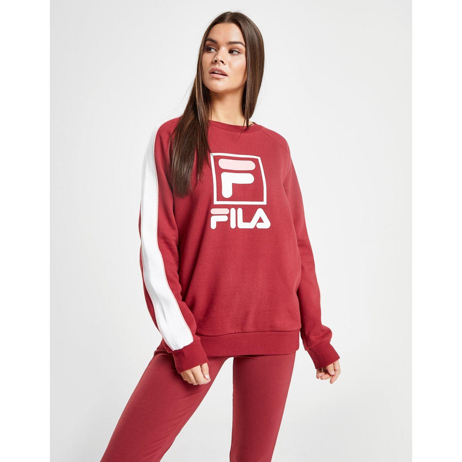 fila box logo crew sweatshirt