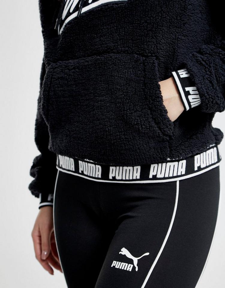 puma script sherpa overhead hoodie