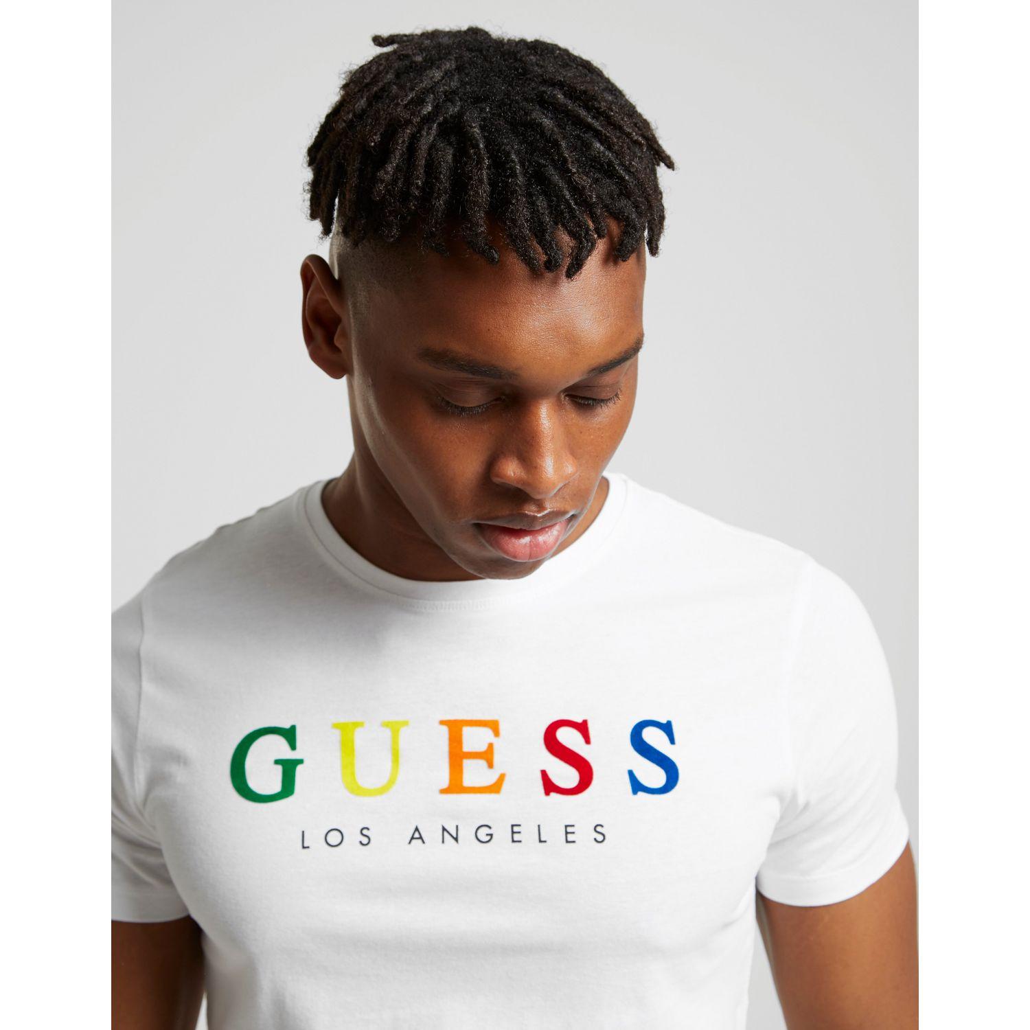 guess rainbow t shirt