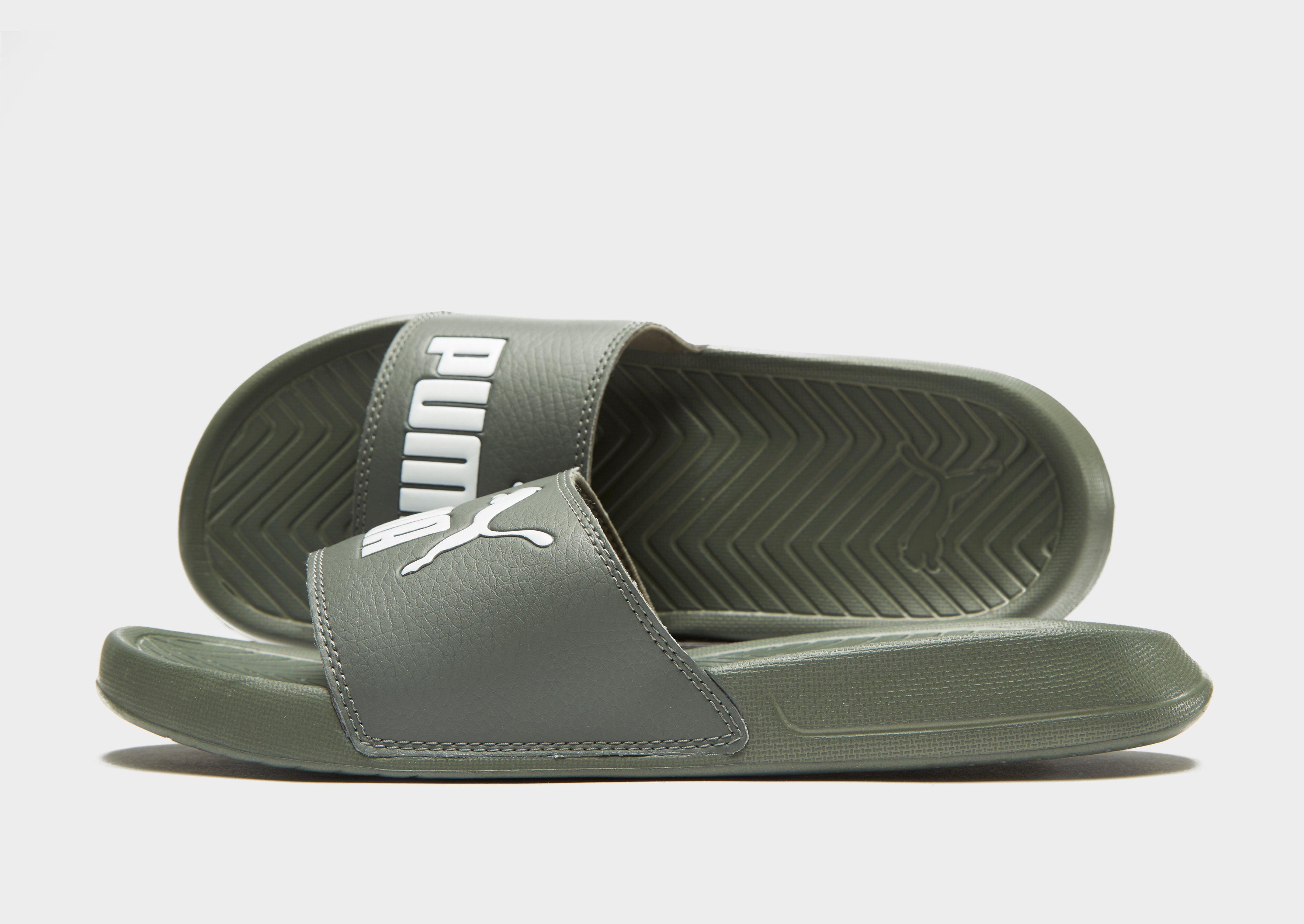 PUMA Synthetic Popcat Slides in Green 