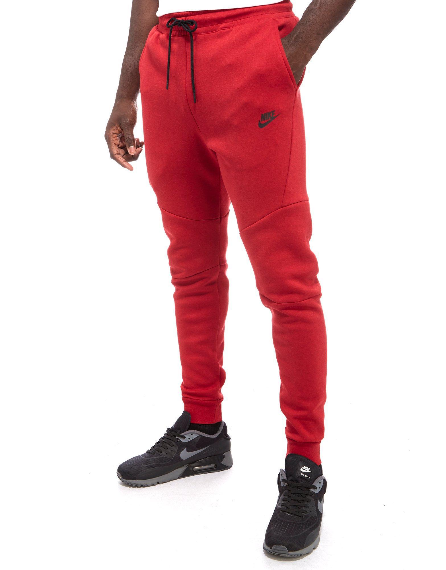 nike air fleece pants red