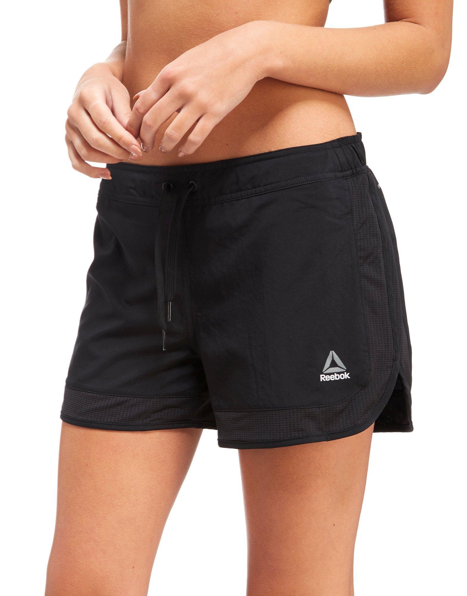 Reebok Synthetic Woven Mesh Shorts in Black Lyst