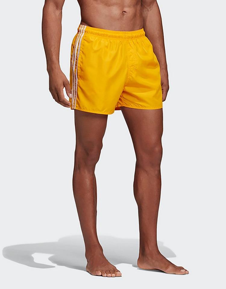adidas Originals Synthetic 3-stripes Swim Shorts in Yellow for Men - Lyst