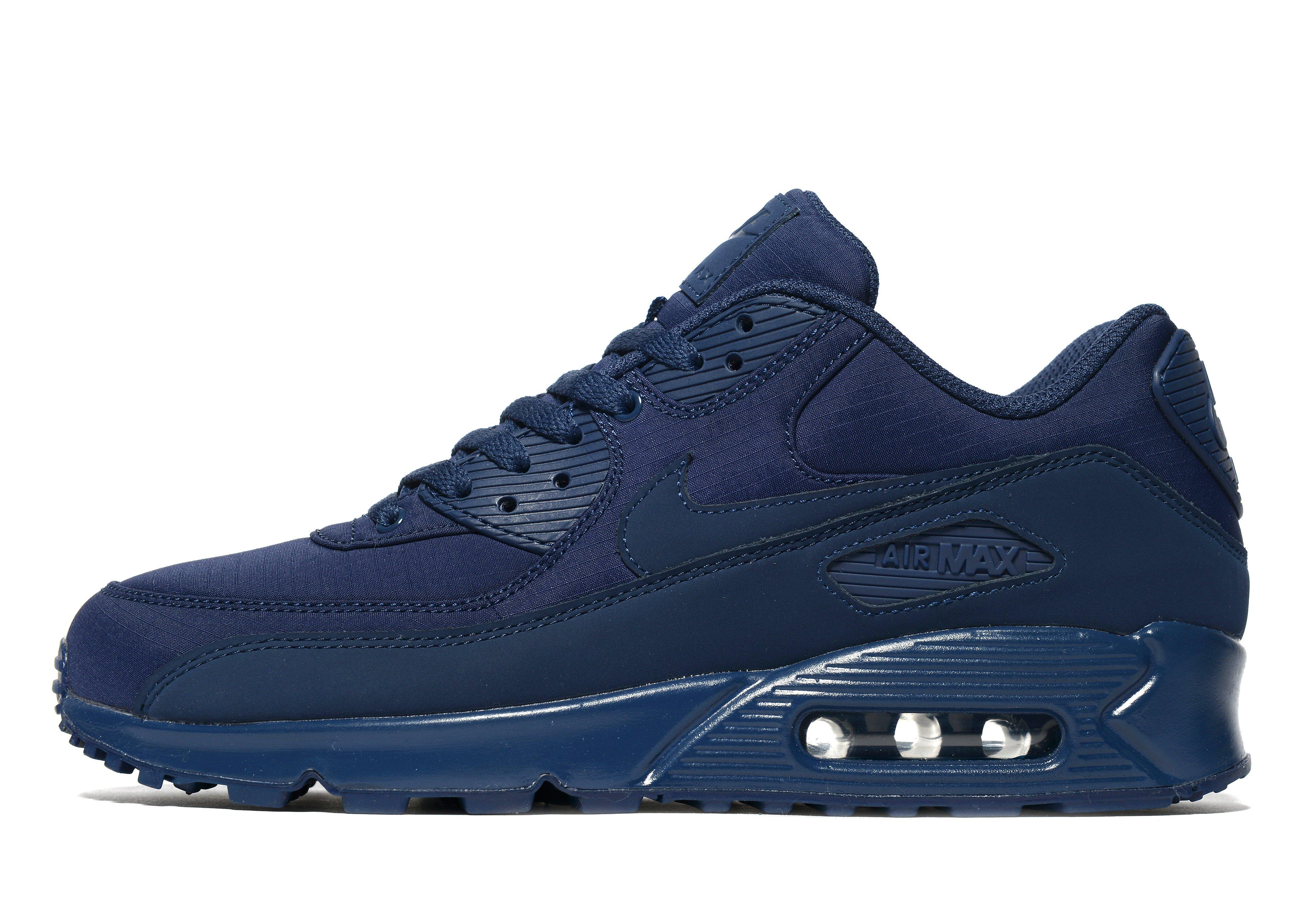 Nike Leather Air Max 90 Ripstop in Navy (Blue) for Men - Lyst