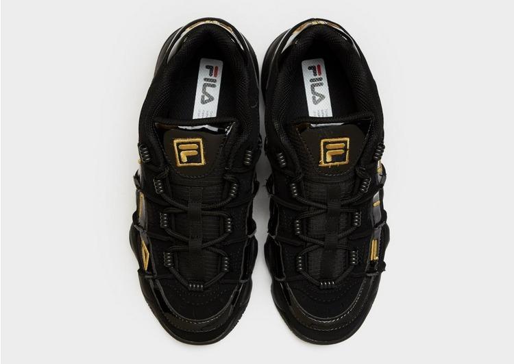 black and gold fila shoes