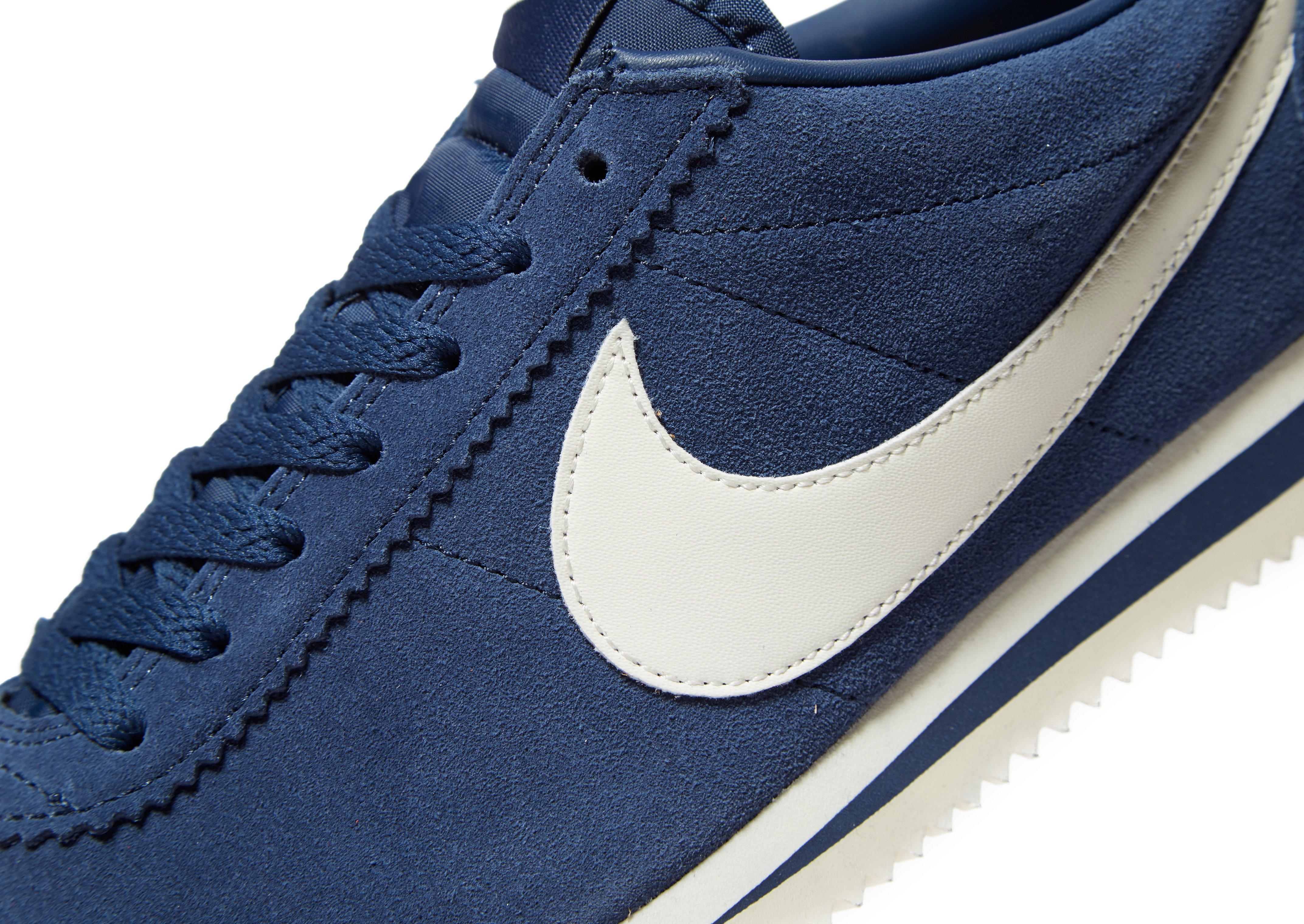 nike cortez mens blue suede