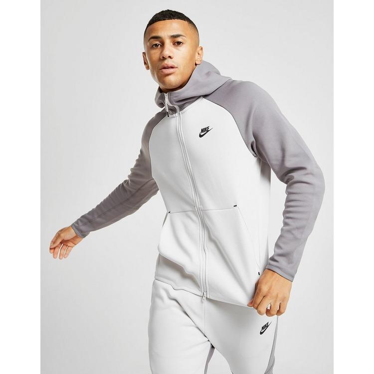 nike tech tracksuit grey and white