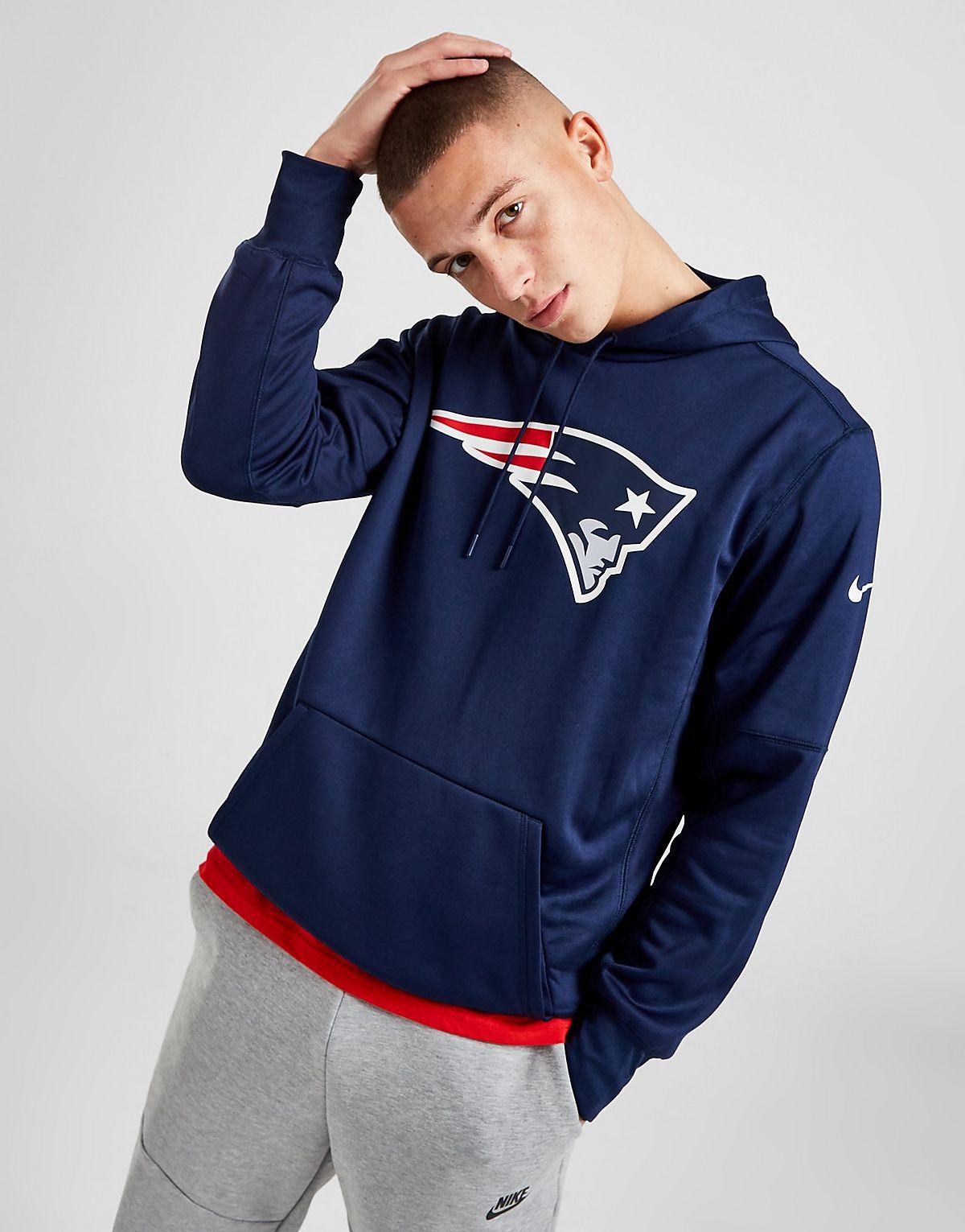 Nike Prime Logo Therma Hoodie New England Patriots Blue