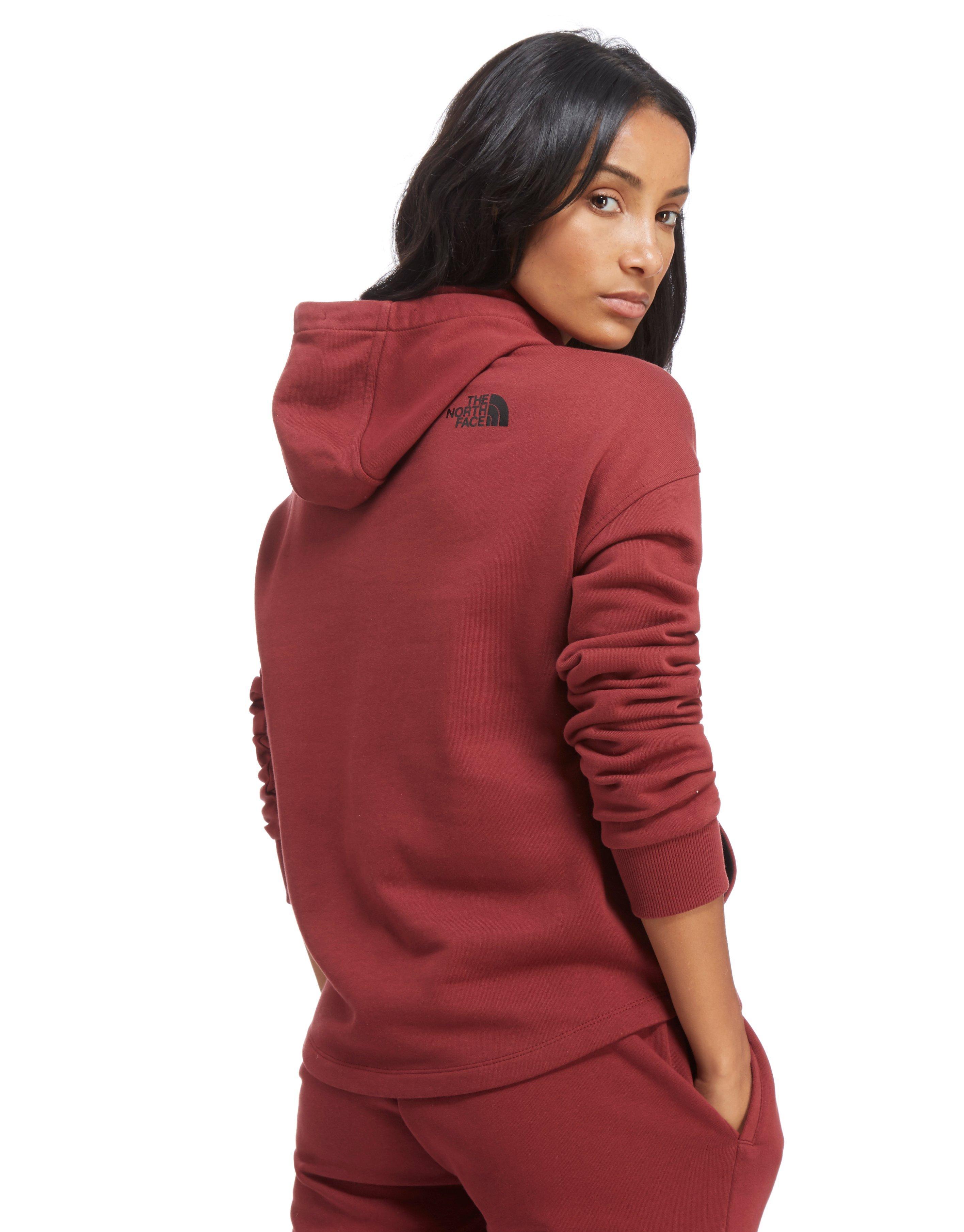 north face hoodie burgundy