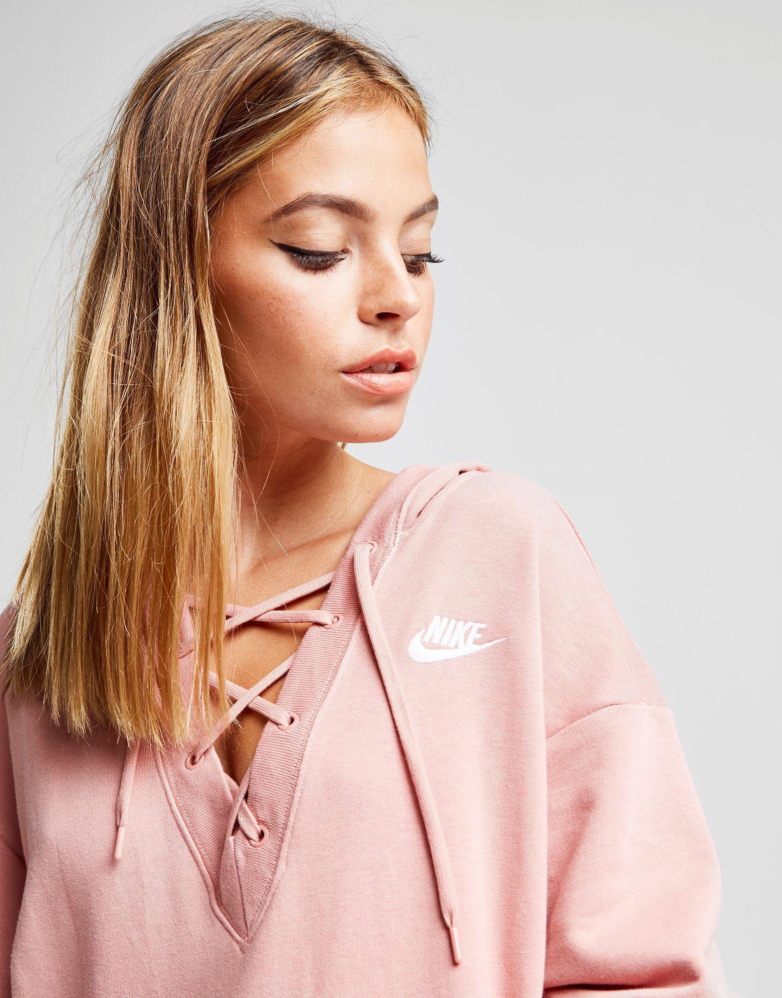 lace up nike sweatshirt
