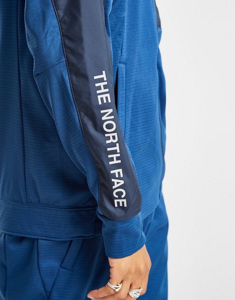the north face train n logo full zip woven hoodie
