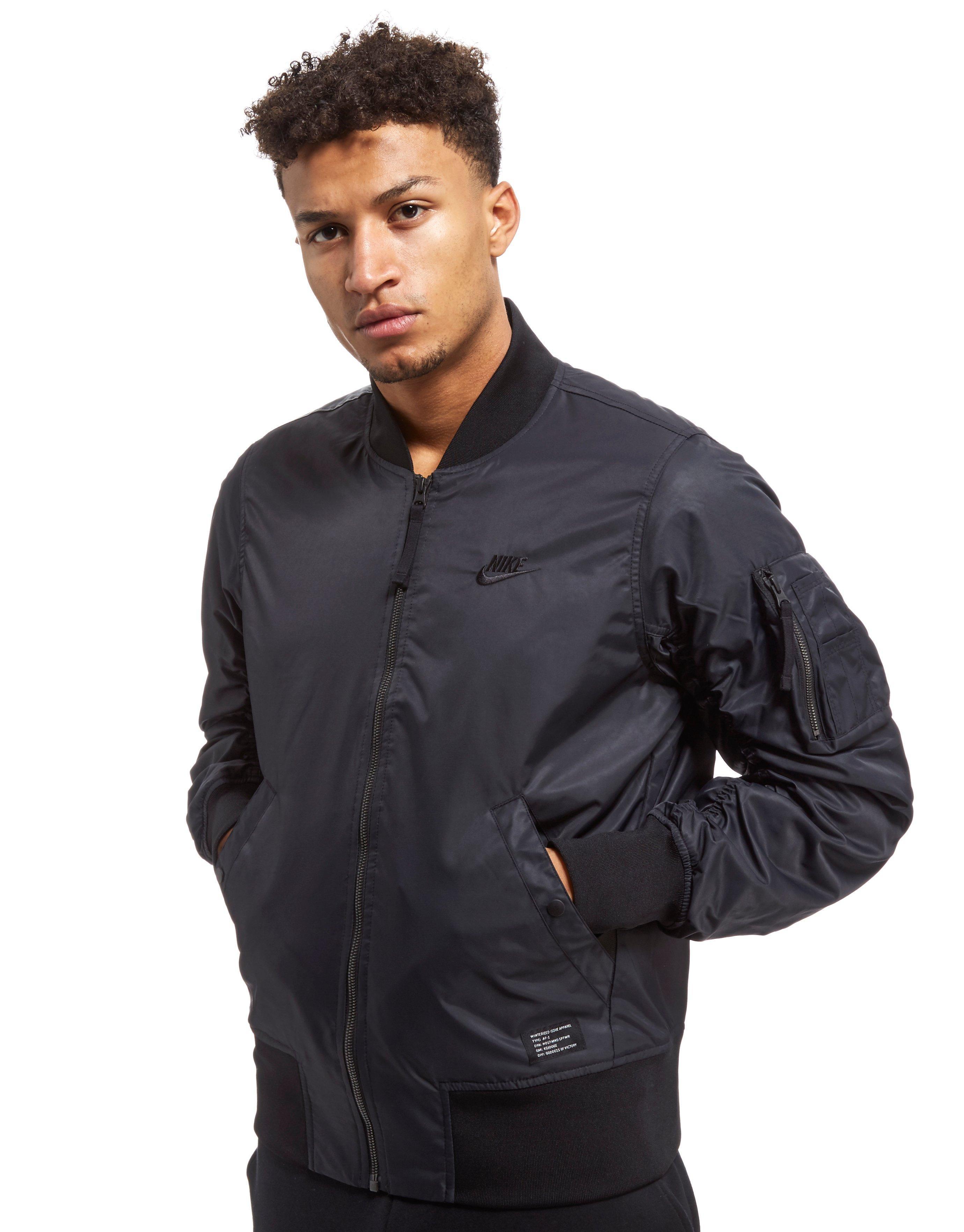 Nike Synthetic Air Force 1 Woven Jacket in Black for Men - Lyst