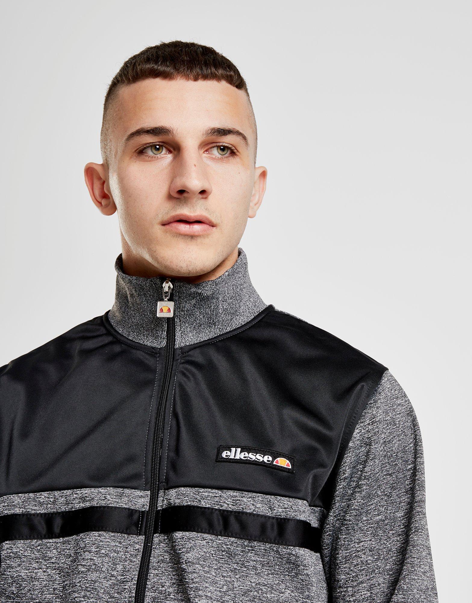 Ellesse Synthetic Lamone Tape Poly Track Top in Grey/Black (Gray) for ...