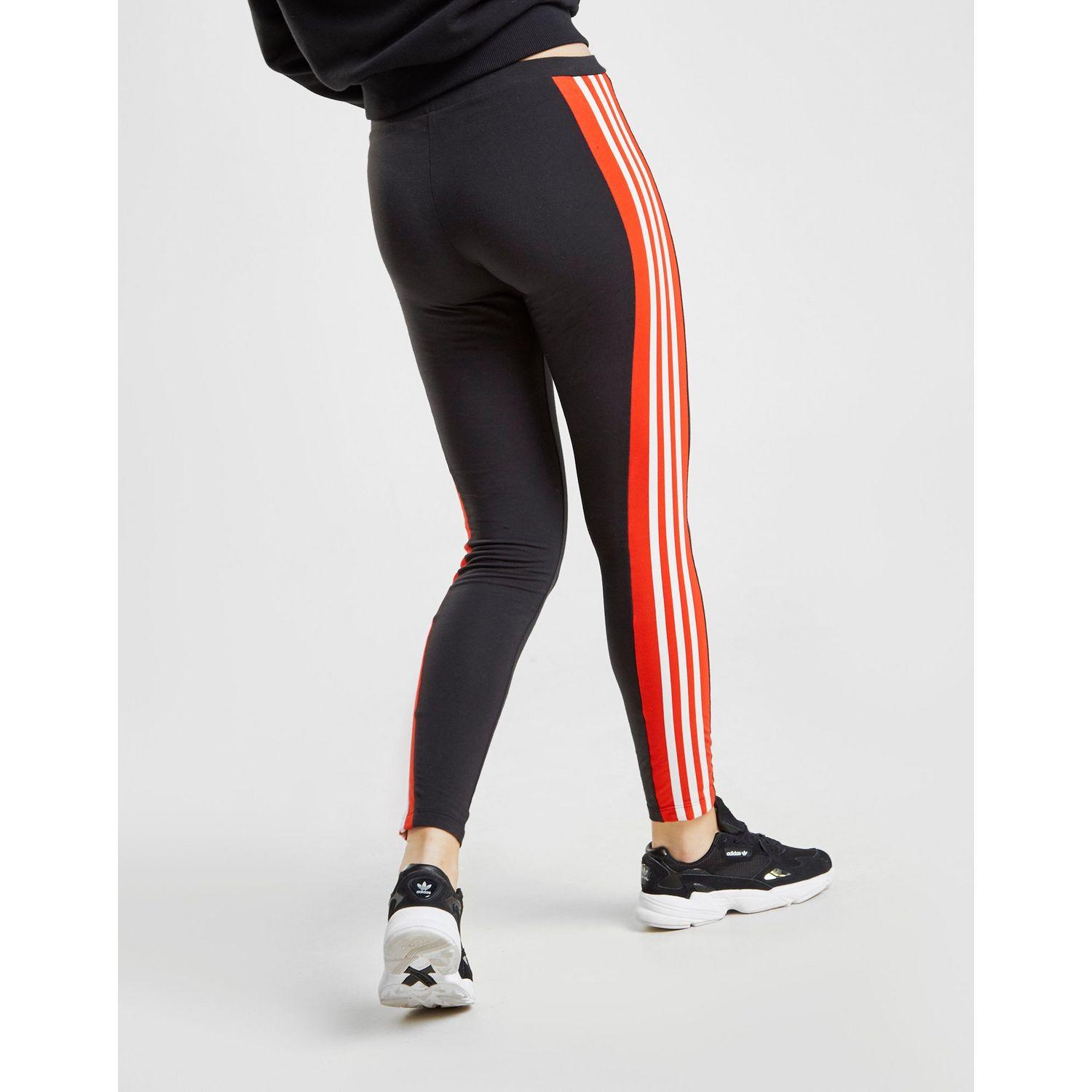 black and red adidas leggings