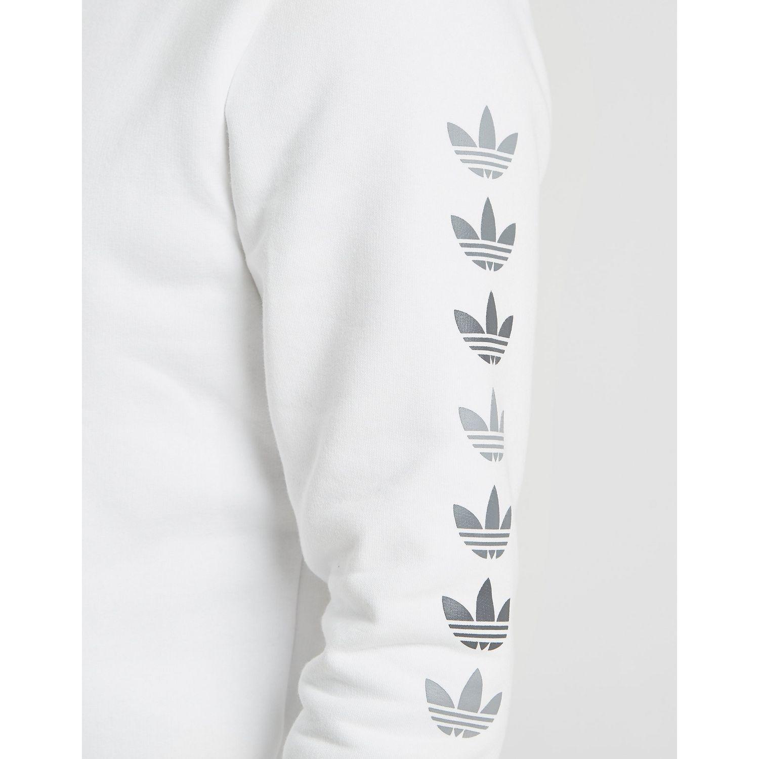 adidas Originals Cotton Tape Qqr Crew Sweatshirt in White/Black/Red (White)  for Men - Lyst