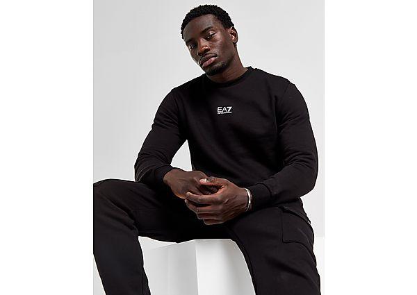 EA7 Central Logo Fleece Sweatshirt in Black for Men Lyst UK