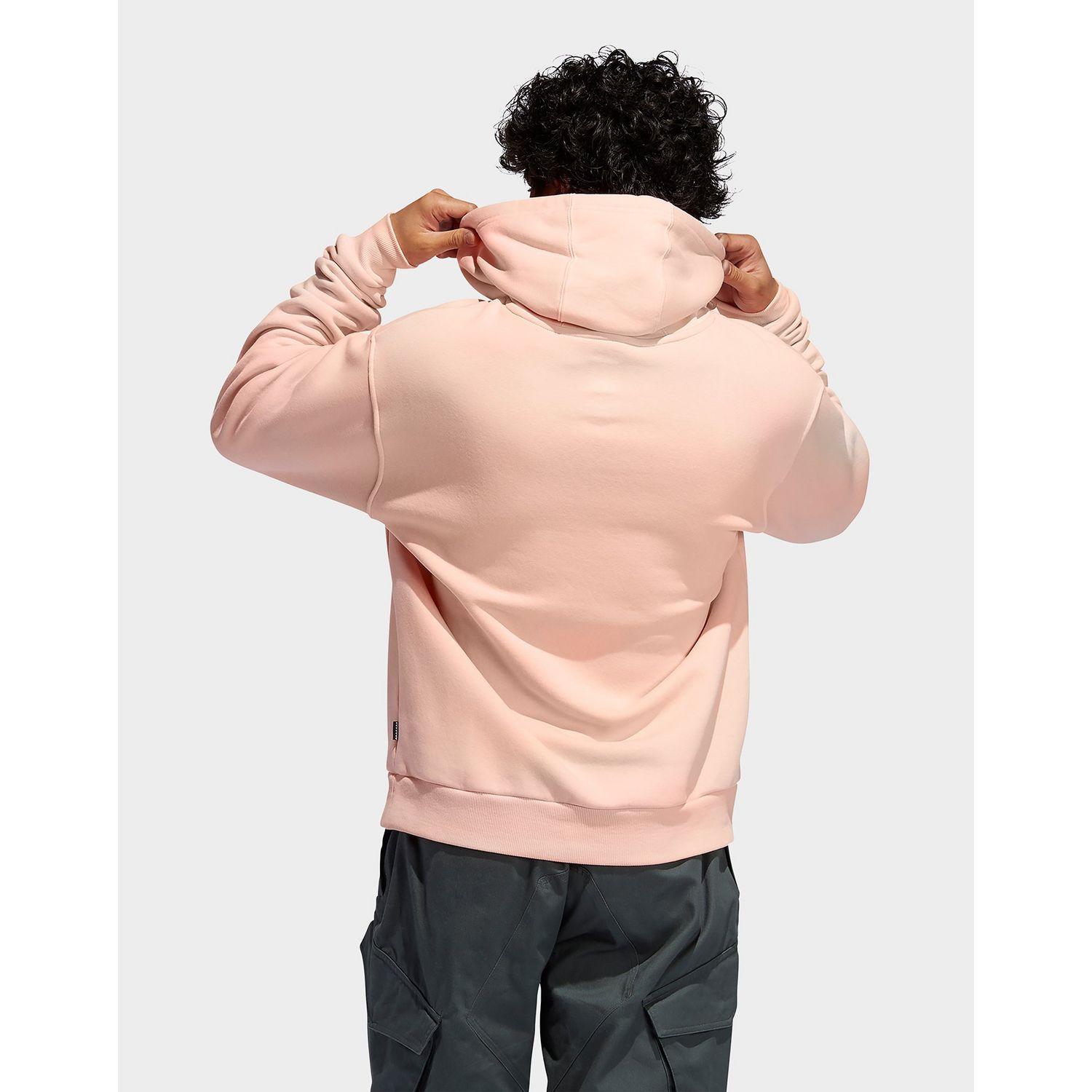 adidas Originals Cotton Solid Pillar Hoodie in Light/Pastel Pink (Pink