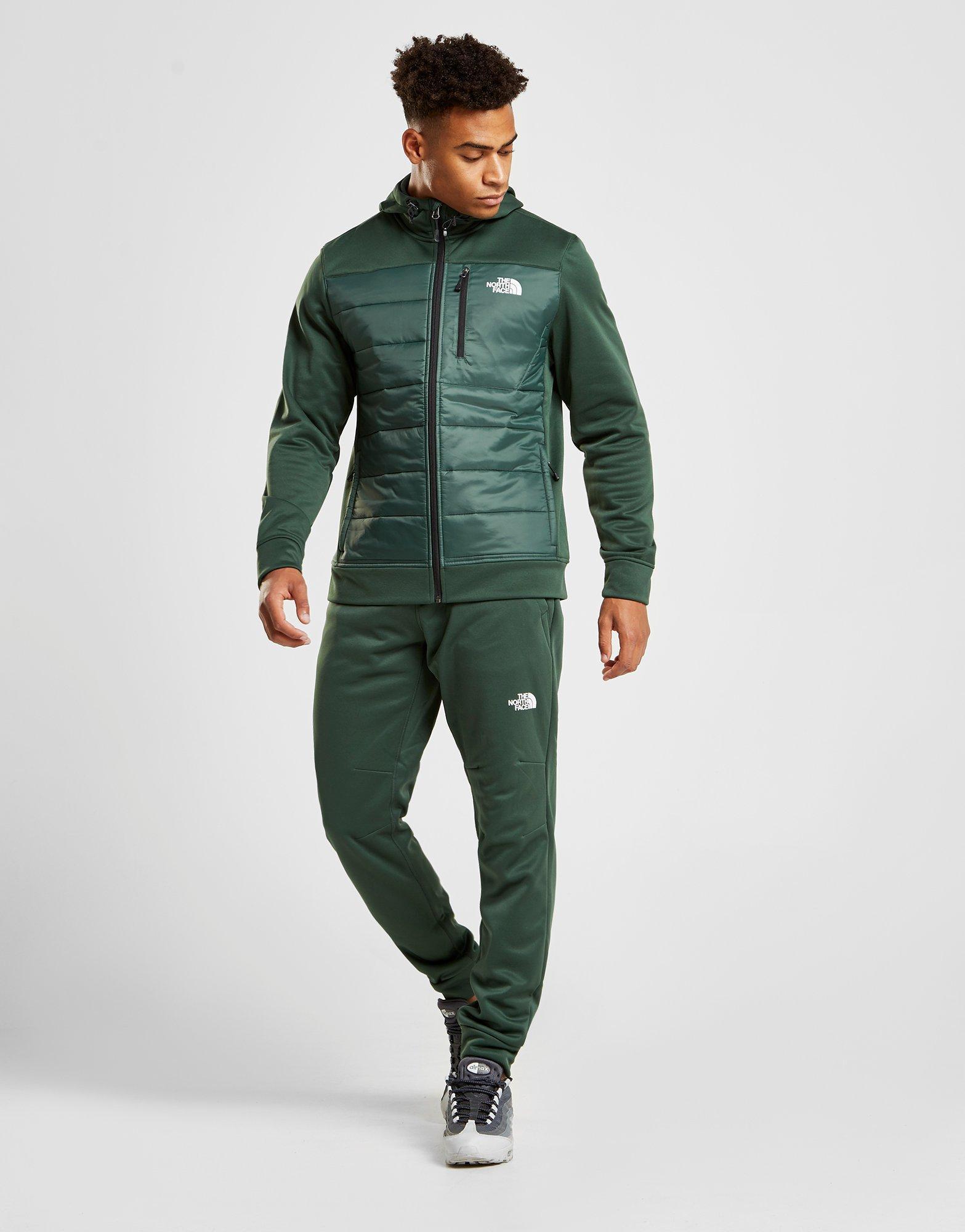 green north face tracksuit mens