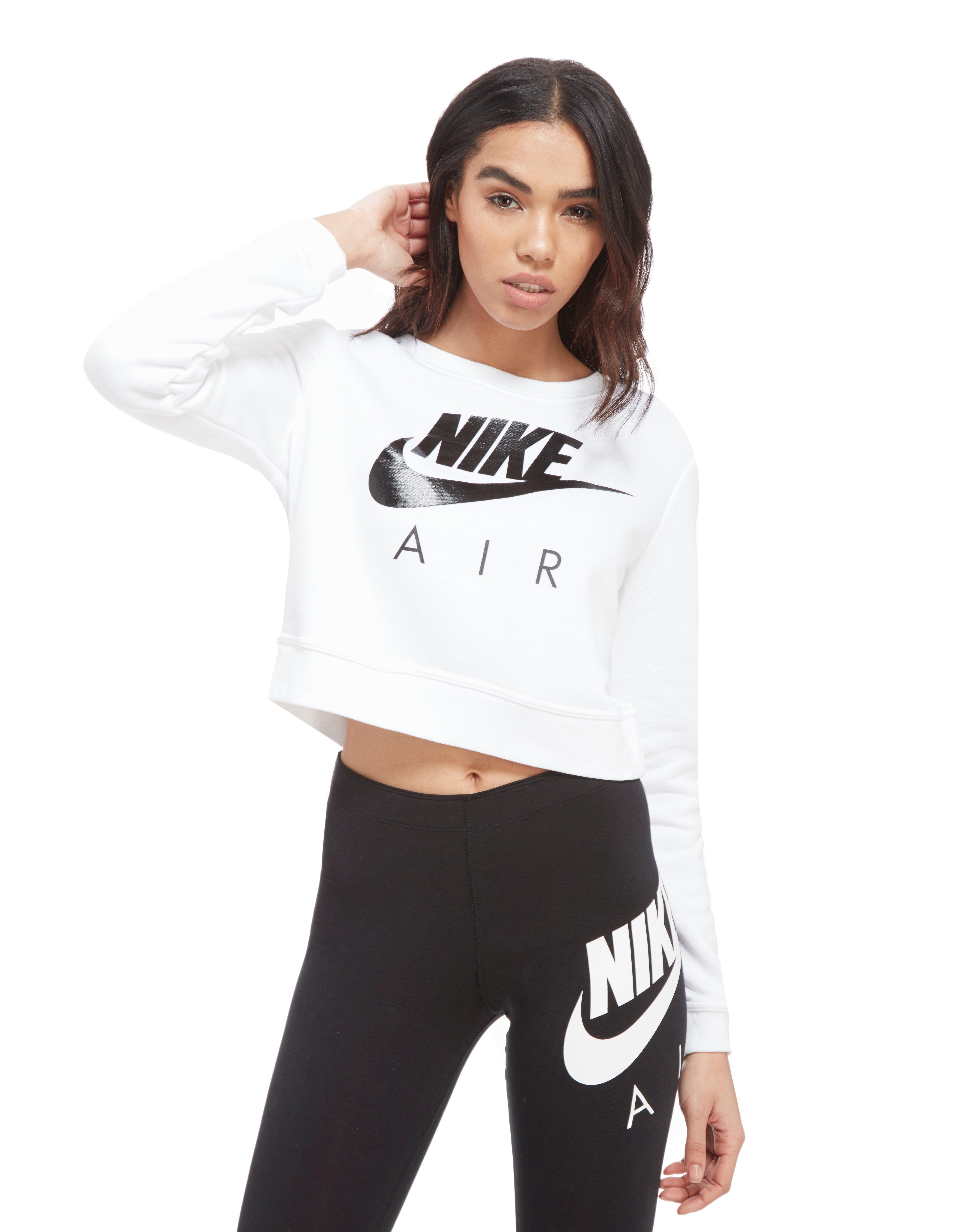 Nike Cotton Air Crop Crew Sweatshirt in 