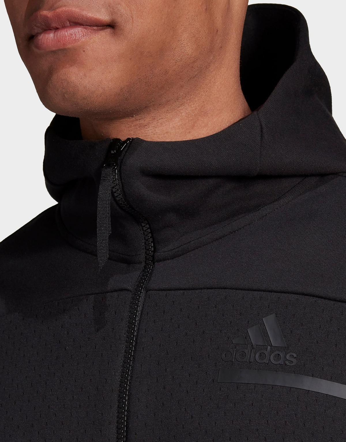 Adidas Cotton Z N E Full Zip Hoodie In Black For Men Lyst