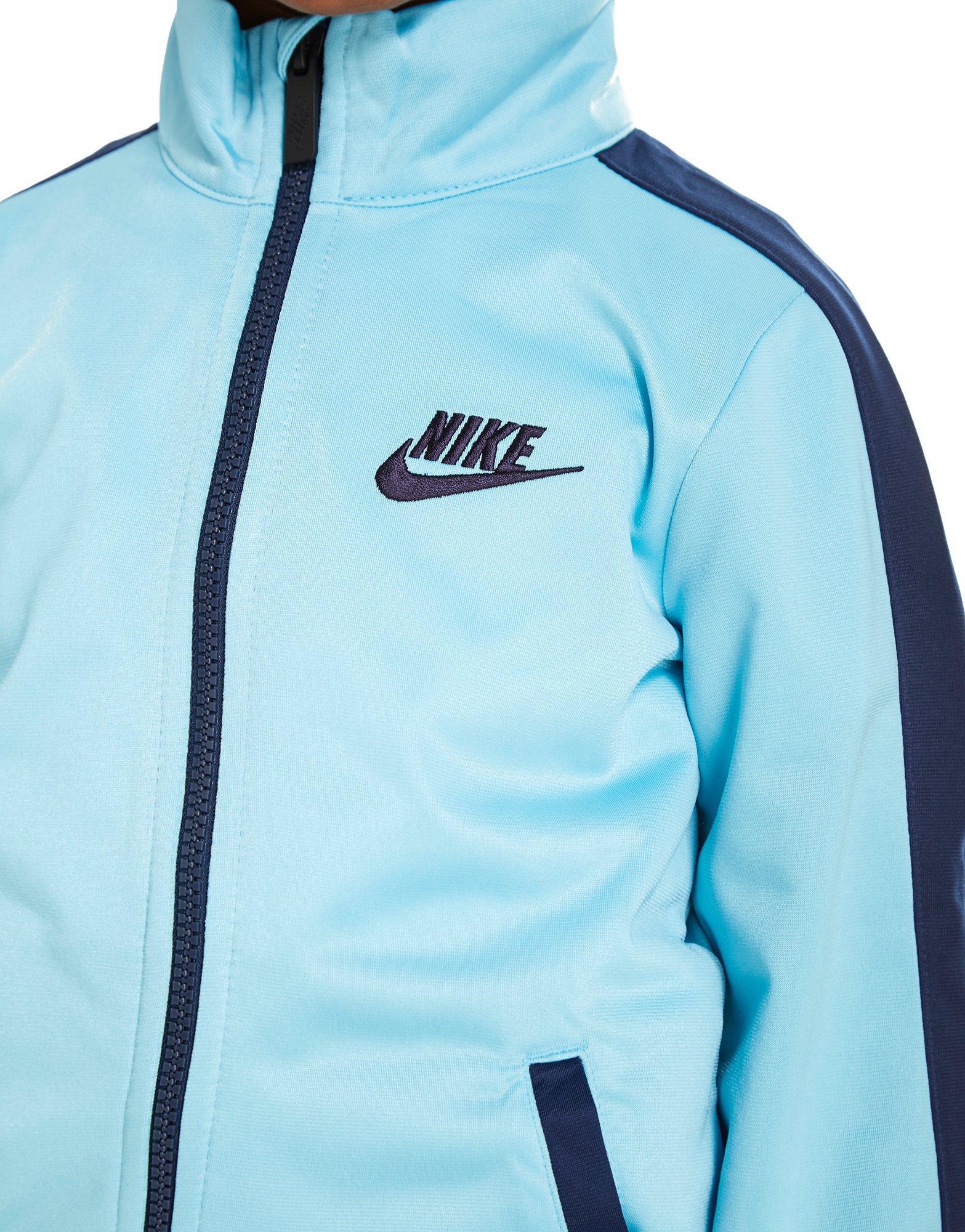 Nike Synthetic Tribute Tracksuit Children in Baby Blue/Navy Blue (Blue ...