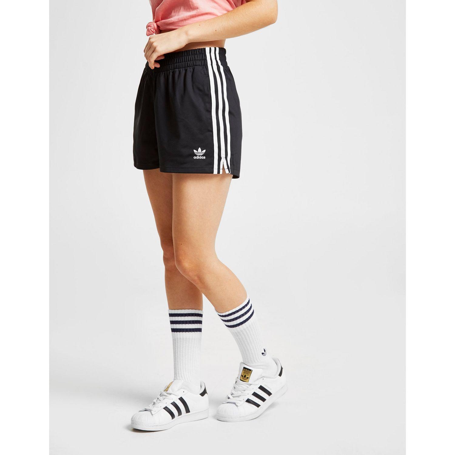 adidas Originals 3stripes Poly Shorts in Black Lyst