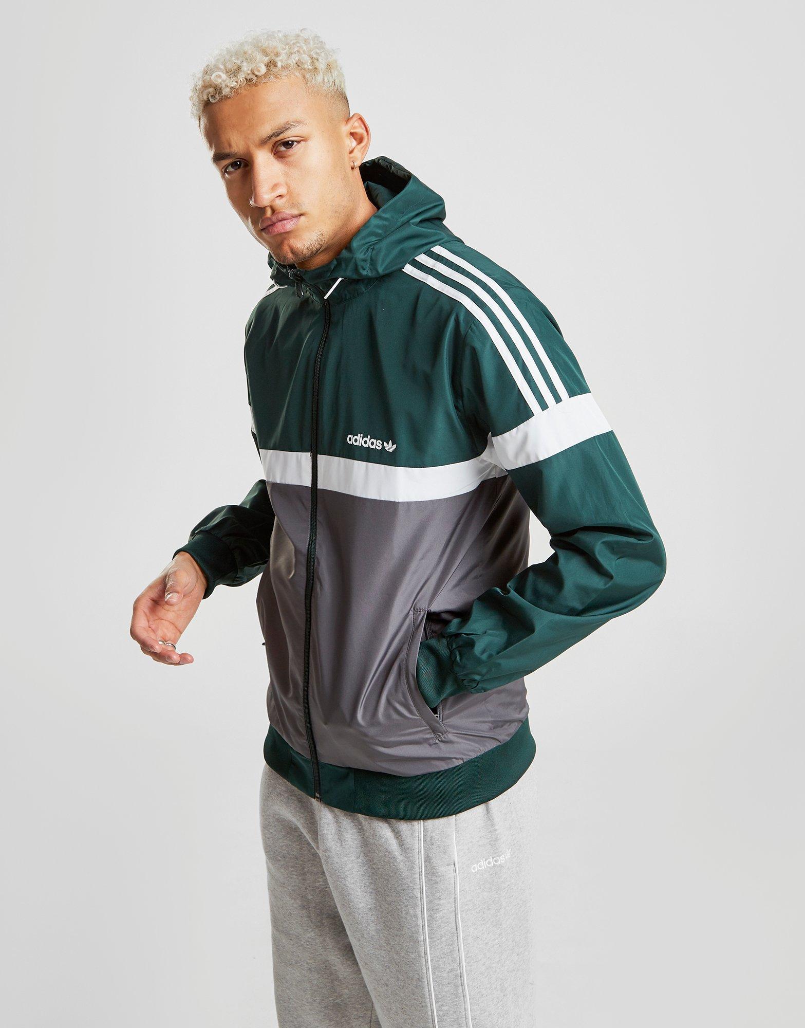 adidas Originals Synthetic Itasca Reversible Jacket in Green/White/Grey  (Green) for Men - Lyst