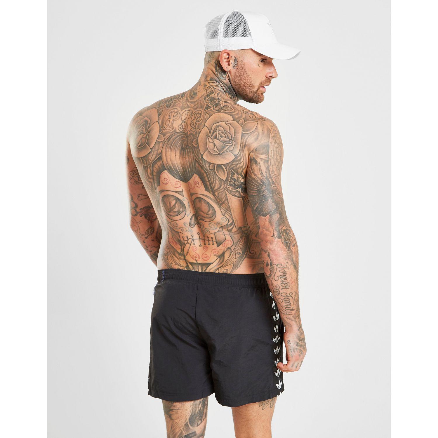 adidas originals tape swim shorts