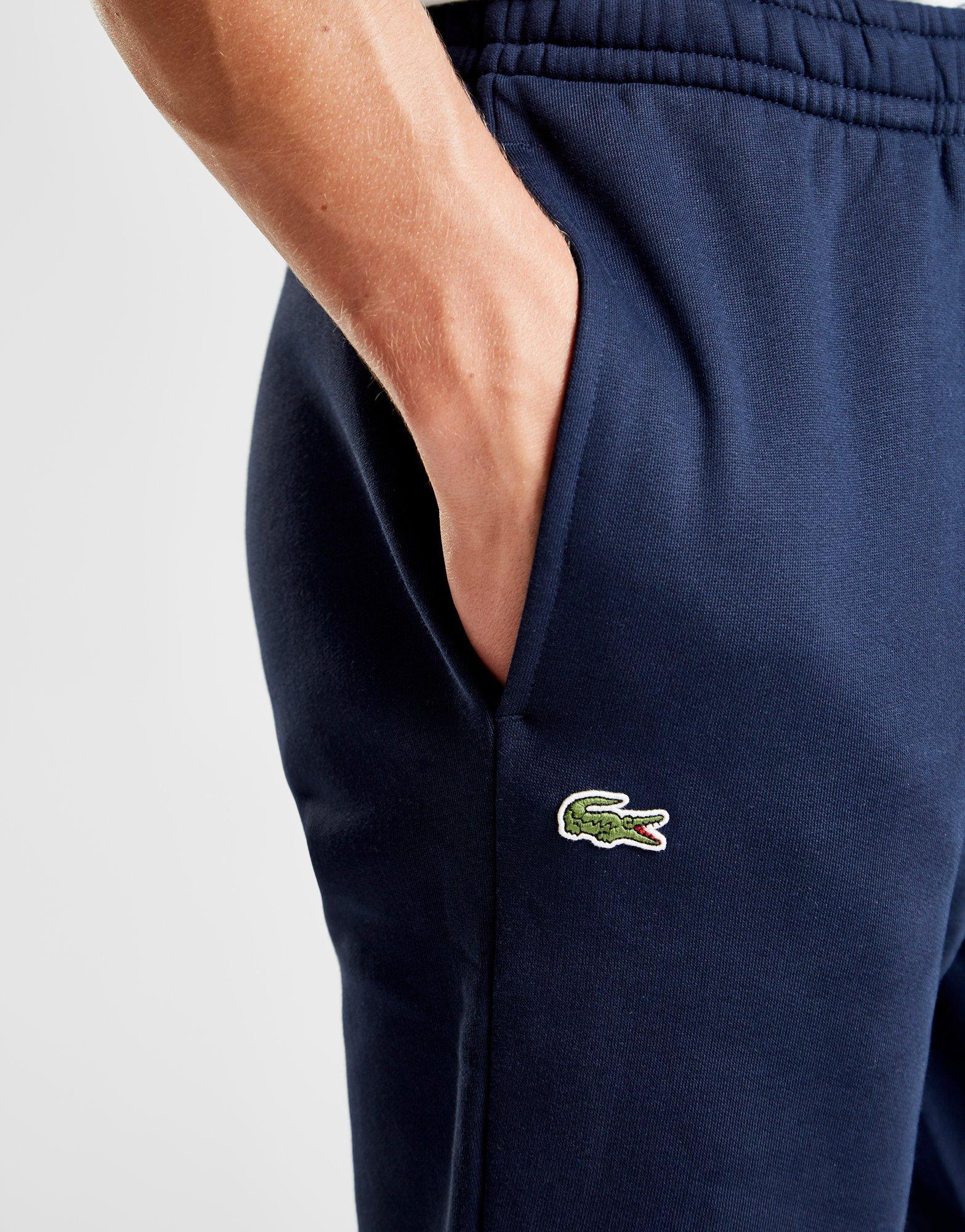 lacoste cuffed fleece track pants