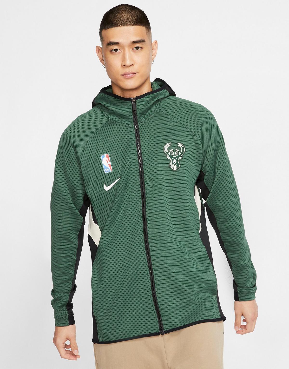 Nike Milwaukee Bucks Showtime Dri-fit Nba Full-zip Hoodie 50% Recycled  Polyester in Green for Men