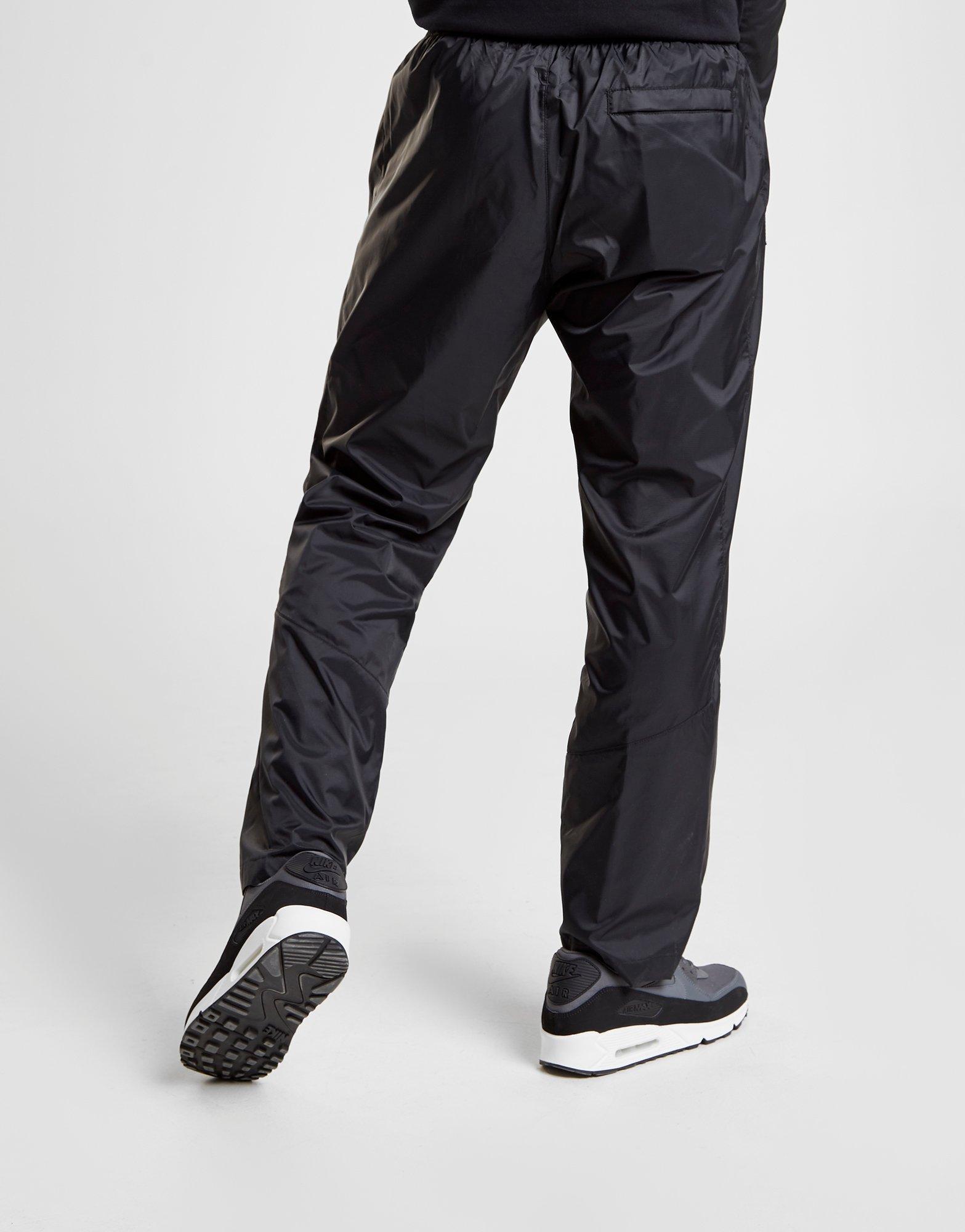 black woven track pants
