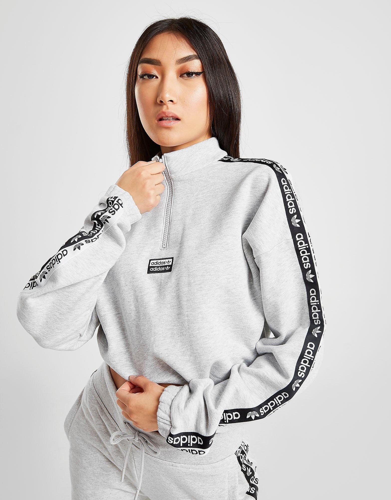adidas originals tape fleece felpa con cappuccio